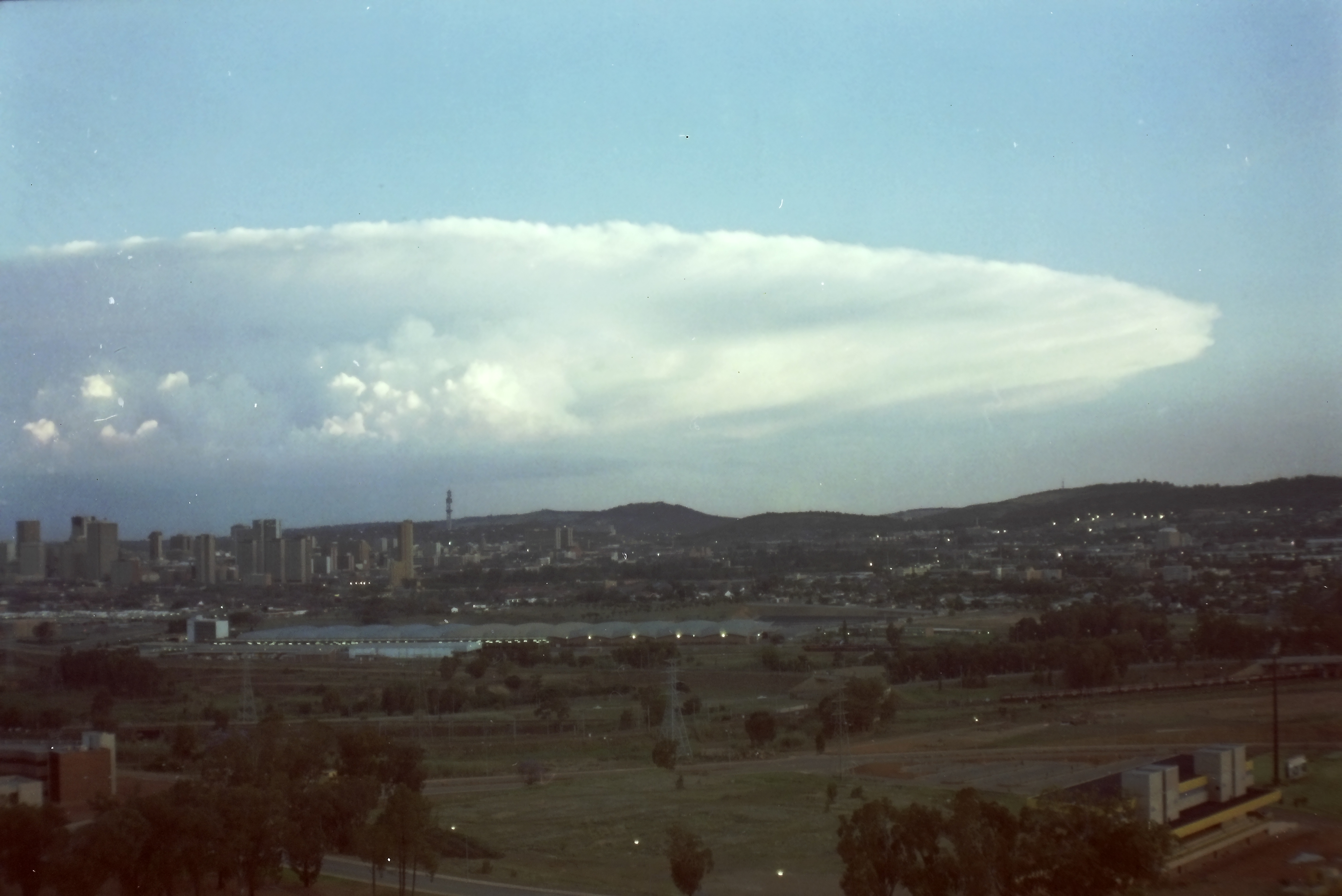 Cumulonimbus incus cloud over Johannesburg