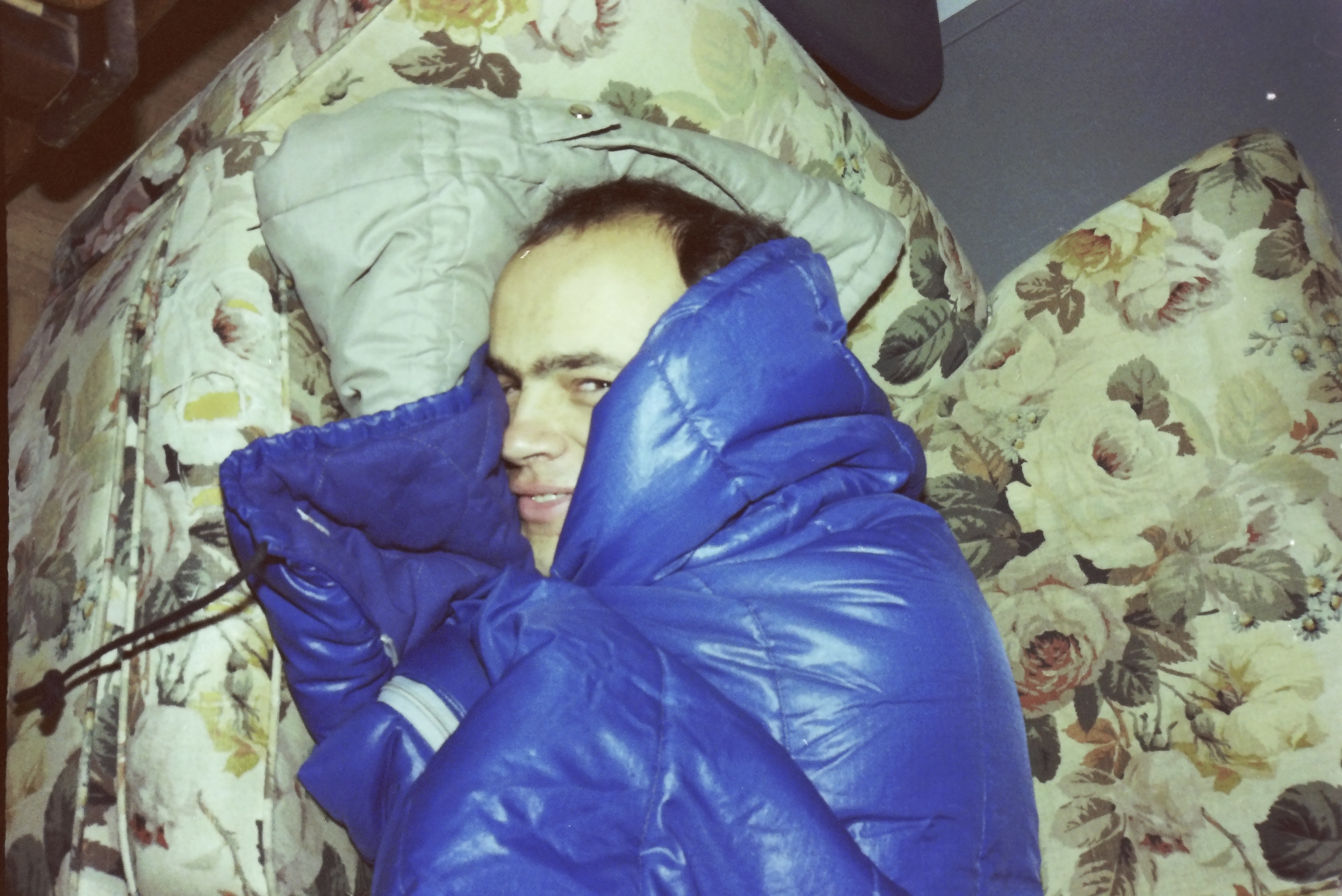 Sleeping on someone's couch