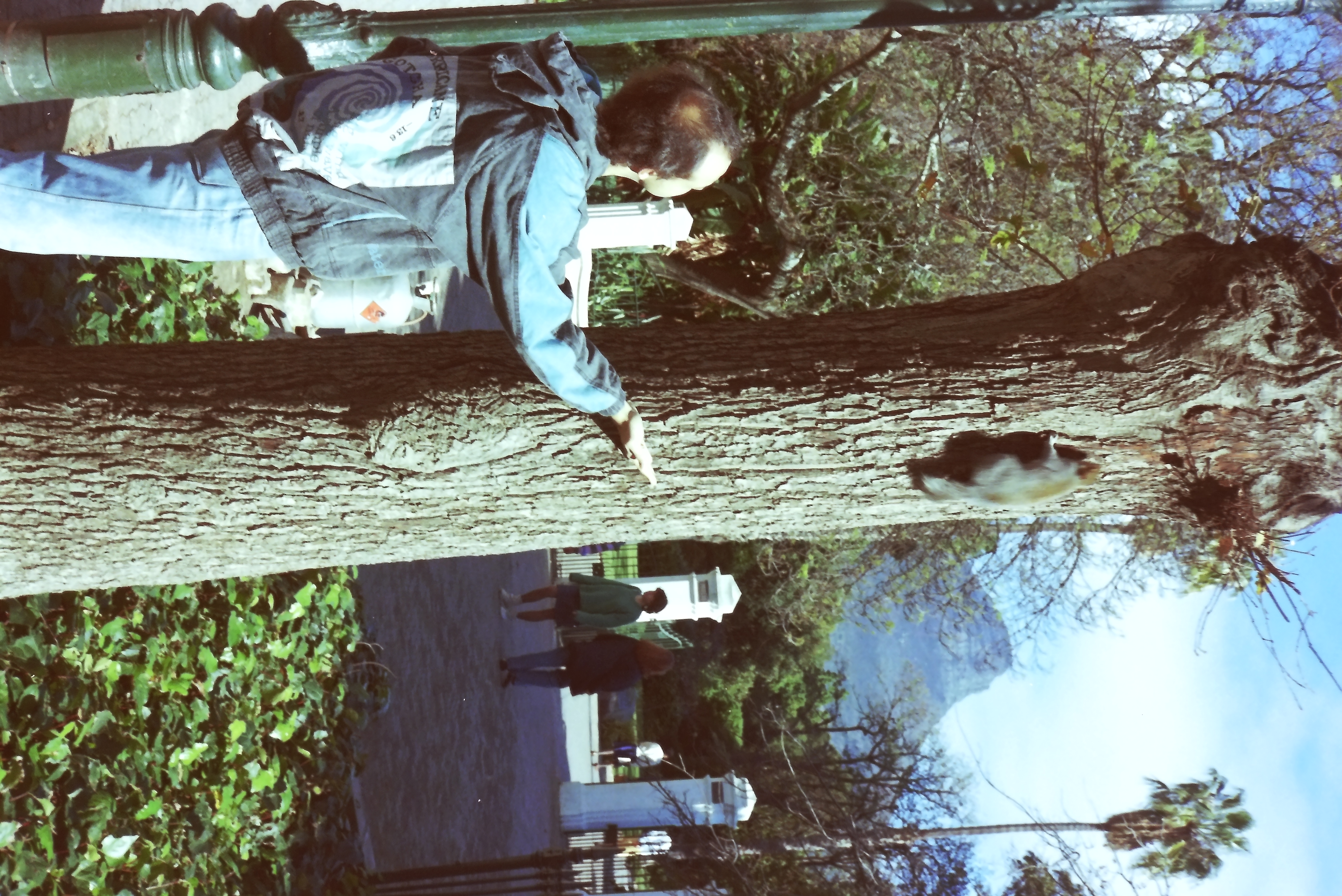 Andre feeding squirrels in Company Gardens